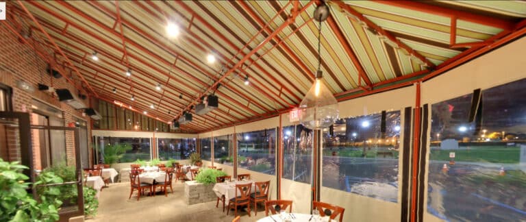 Outdoor Patio Restaurant With Enclosed Siding