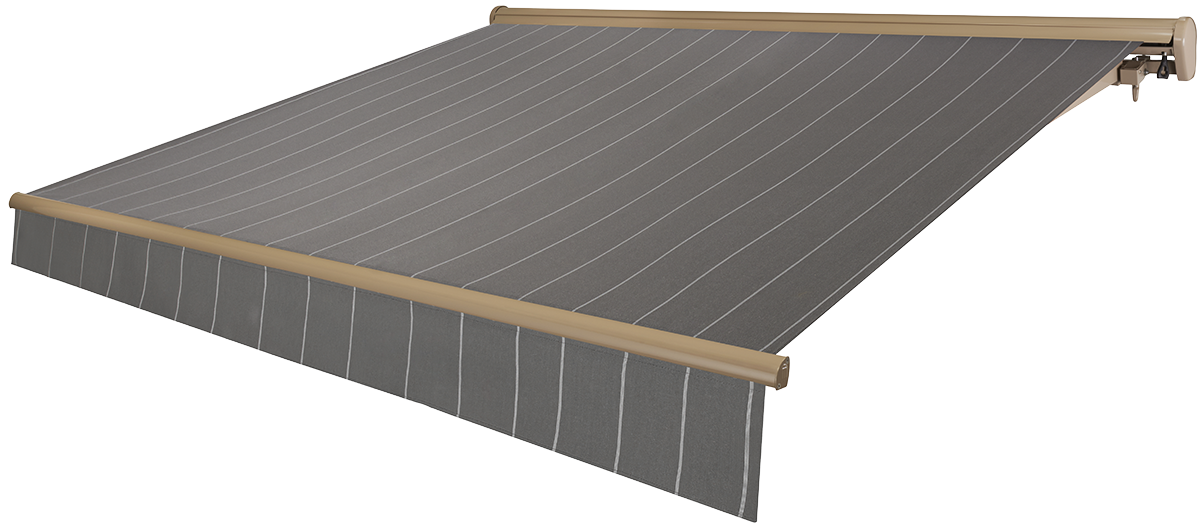 Cafe Grey Awning With Beige Frame