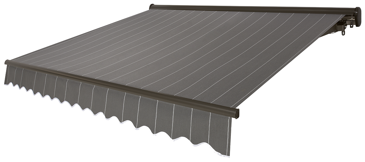 Cafe Grey Awning With Bronze Frame