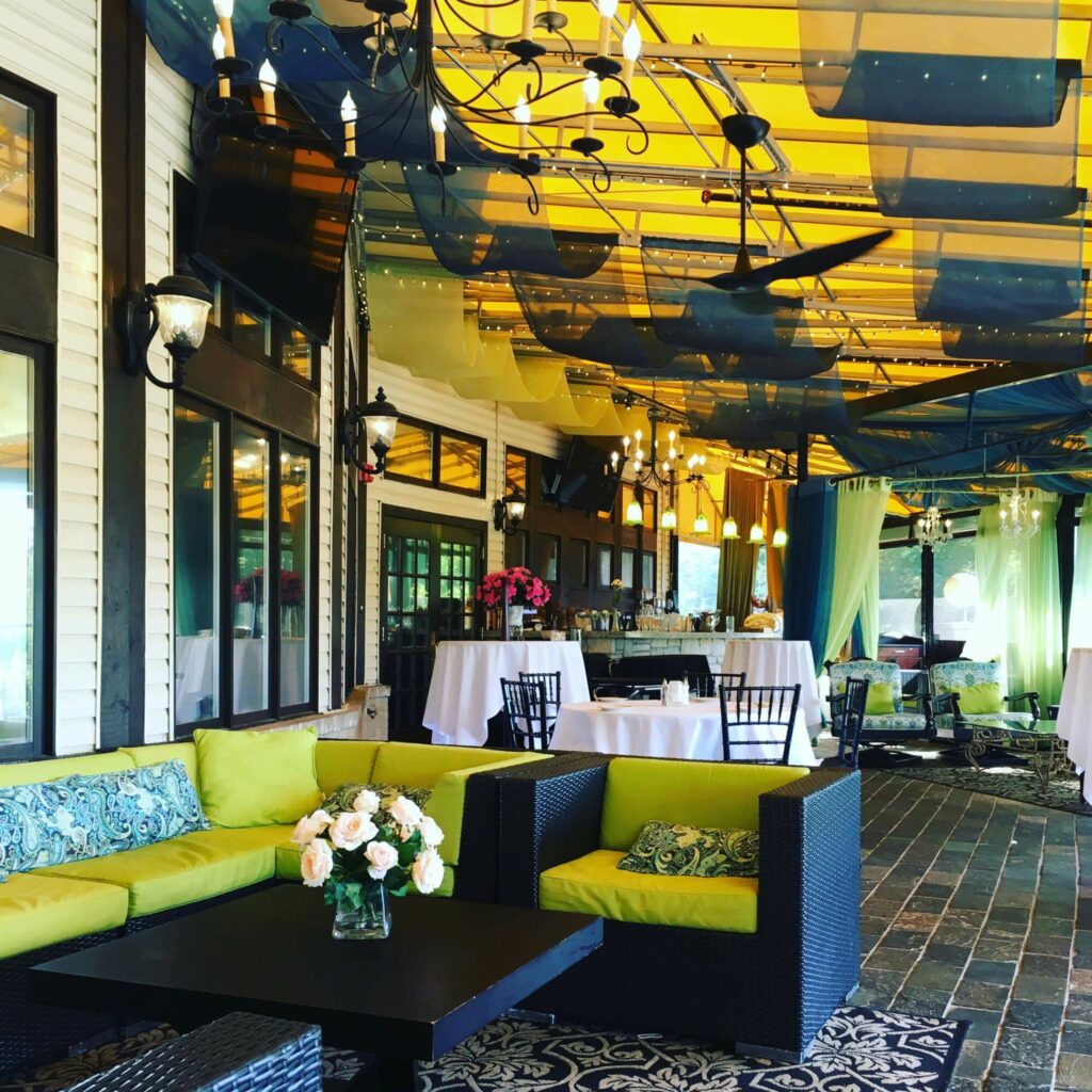 Formal yellow commercial awning - New Jersey - Marygrove Awnings