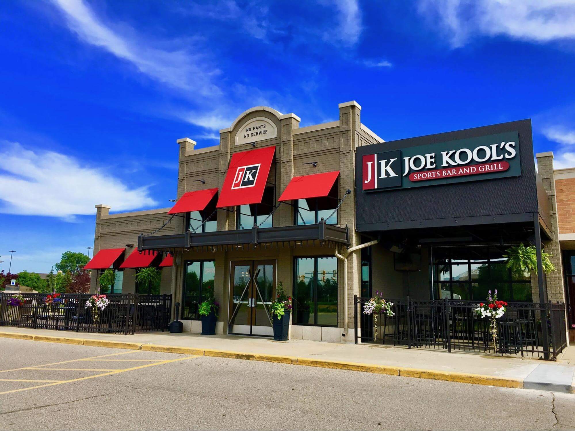Sports bar commercial awning - Marygrove Awnings