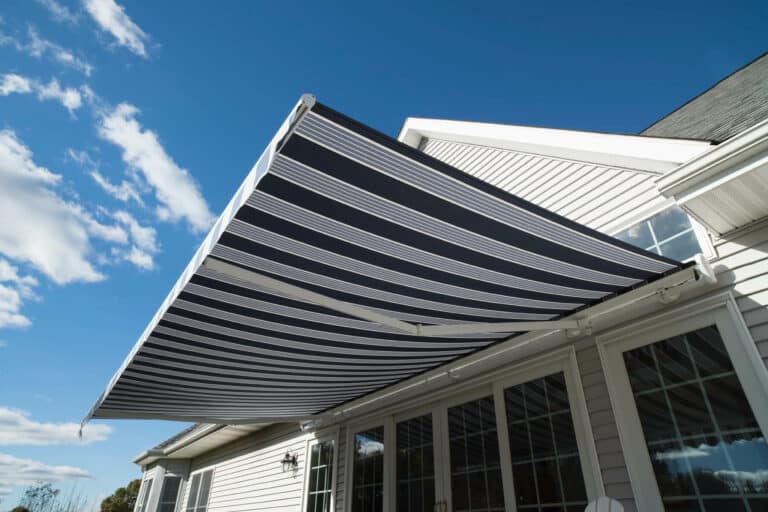 retractable awning on home - Marygrove Awnings