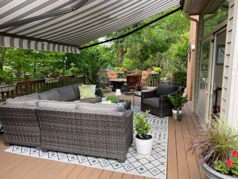 Outdoor Awning with Furniture
